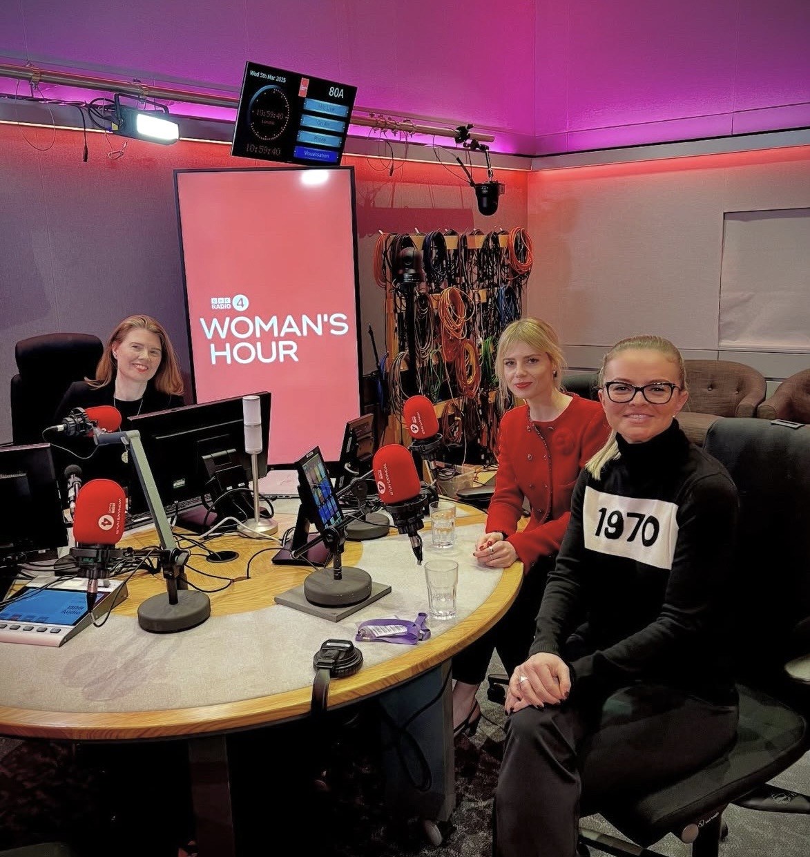 Laura Enston pictured in the BBC Radio 4 Woman’s Hour studio
